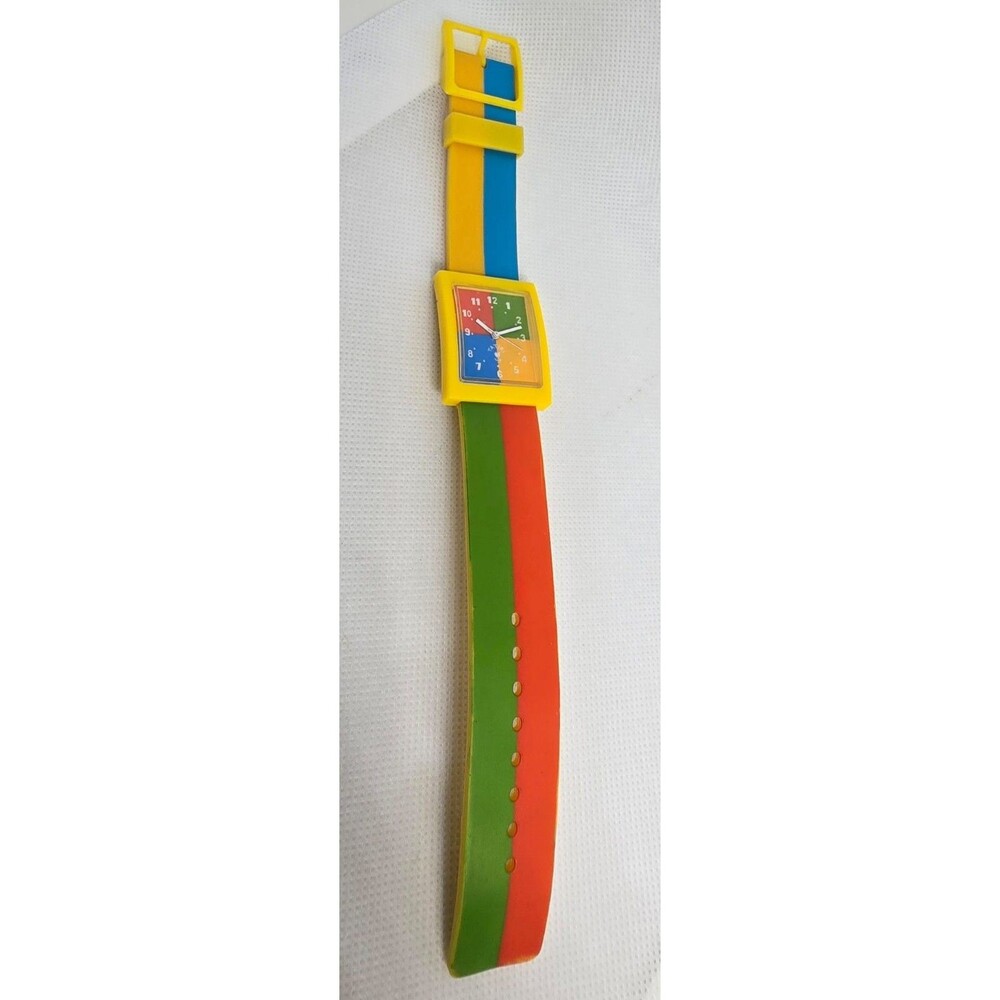 Women's Tatiri Striped Four Quadrants Dial Yellow Green Red Blue Band Watch 05 - Picture 6 of 9